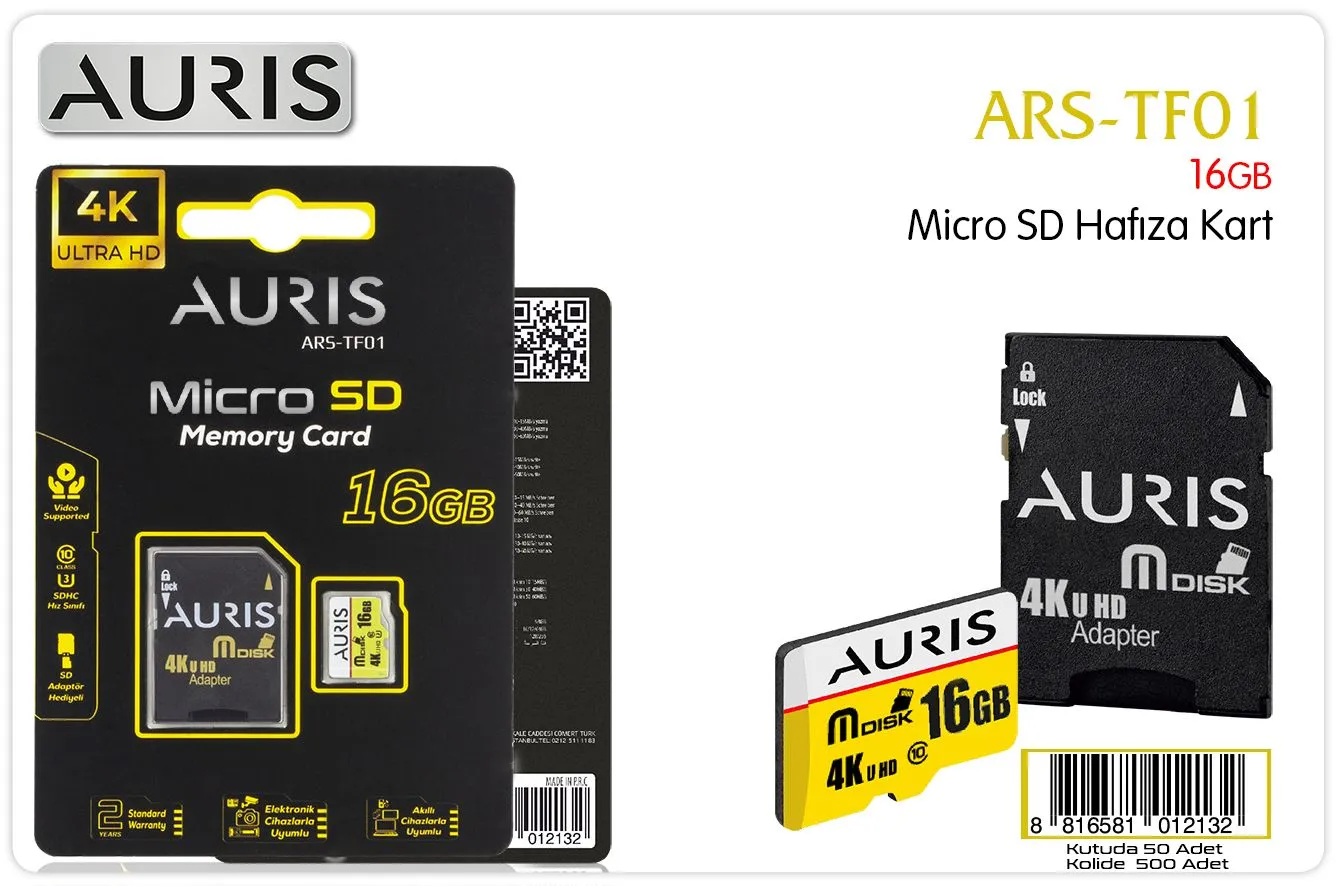 Auris ARS-TF01 16GB Micro SD Hafiza Karti